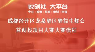 成都经开区龙泉驿区驿益生辉公益创投项目大赛大赛流程奖补政策