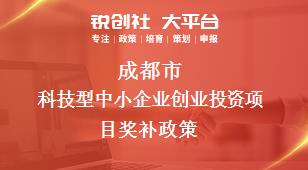 成都市科技型中小企业创业投资项目奖补政策