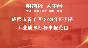 成都市青羊区2024年四川省工业质量标杆申报范围奖补政策