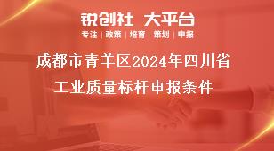 成都市青羊区2024年四川省工业质量标杆申报条件奖补政策