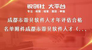 成都市蓉贝软件人才年评估合格名单附件成都市蓉贝软件人才（2019年、2020年、2021年、2022年获聘）年评估合格名单奖补政策