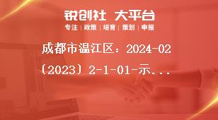 成都市温江区：2024-02〔2023〕2-1-01-示范性消费场景等12个项目申报申报方式奖补政策