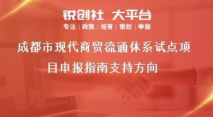 成都市现代商贸流通体系试点项目申报指南支持方向奖补政策