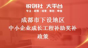 成都市下设地区中小企业成长工程补助奖补政策