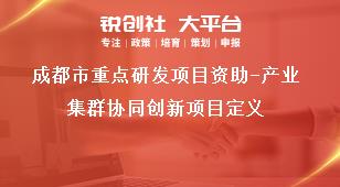 成都市重点研发项目资助-产业集群协同创新项目定义奖补政策