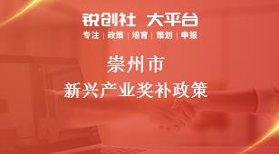 崇州市新兴产业奖补政策