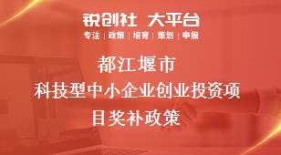 都江堰市科技型中小企业创业投资项目奖补政策