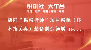 德阳“揭榜挂帅”项目榜单（技术攻关类）装备制造领域-IGBT交流节能调功器研制实施周期与考核指标奖补政策