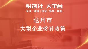 达州市大型企业奖补政策