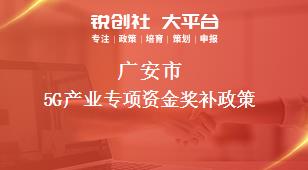 广安市5G产业专项资金奖补政策