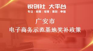 广安市电子商务示范基地奖补政策