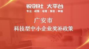 广安市科技型中小企业奖补政策
