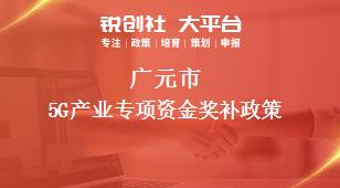 广元市5G产业专项资金奖补政策