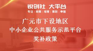 广元市下设地区中小企业公共服务示范平台奖补政策