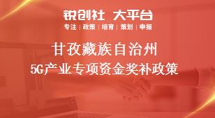 甘孜藏族自治州5G产业专项资金奖补政策