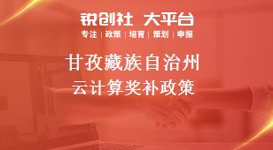 甘孜藏族自治州云计算奖补政策