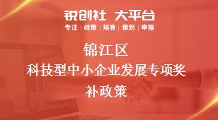 锦江区科技型中小企业发展专项奖补政策