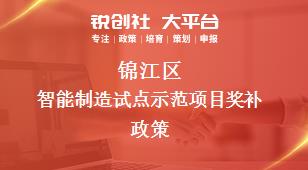 锦江区智能制造试点示范项目奖补政策