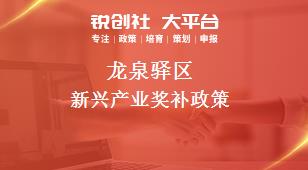 龙泉驿区新兴产业奖补政策