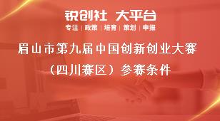 眉山市第九届中国创新创业大赛（四川赛区）参赛条件奖补政策