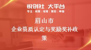 眉山市企业资质认定与奖励奖补政策