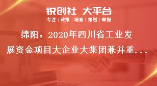 绵阳：2020年四川省工业发展资金项目大企业大集团兼并重组申报条件奖补政策