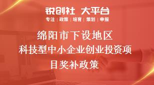 绵阳市下设地区科技型中小企业创业投资项目奖补政策