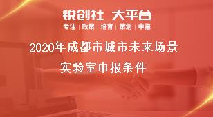 2020年成都市城市未来场景实验室申报条件奖补政策