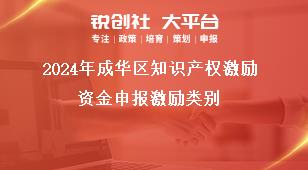 2024年成华区知识产权激励资金申报激励类别奖补政策
