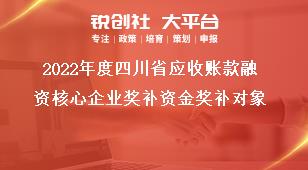 2022年度四川省应收账款融资核心企业奖补资金奖补对象奖补政策