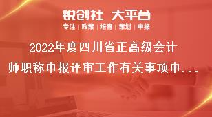 2022年度四川省正高级会计师职称申报评审工作有关事项申报事项奖补政策