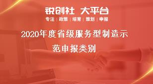 2020年度省级服务型制造示范申报类别奖补政策