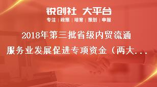 2018年第三批省级内贸流通服务业发展促进专项资金（两大活动资金）申报材料奖补政策