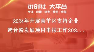 2024年开展青羊区支持企业跨台阶发展项目申报工作2022年期间奖励项目申报要求奖补政策