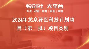 2024年龙泉驿区科技计划项目（第一批）项目类别奖补政策