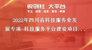 2022年四川省科技服务业发展专项-科技服务平台建设项目申报条件及补助标准和材料奖补政策