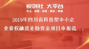 2019年四川省科技型中小企业债权融资补助资金项目申报流程奖补政策