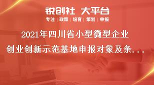 2020年四川省小型微型企业创业创新示范基地申报对象及条件奖补政策