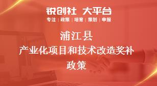 蒲江县产业化项目和技术改造奖补政策