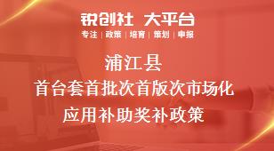 蒲江县首台套首批次首版次市场化应用补助奖补政策