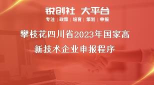 攀枝花四川省2023年国家高新技术企业申报程序奖补政策