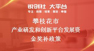 攀枝花市产业研发和创新平台发展资金奖补政策