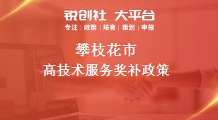 攀枝花市高技术服务奖补政策