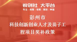 彭州市科技创新创业人才及苗子工程项目奖补政策