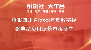 申报四川省2022年度数字经济典型应用场景申报要求奖补政策