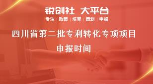 四川省第二批专利转化专项项目申报时间奖补政策