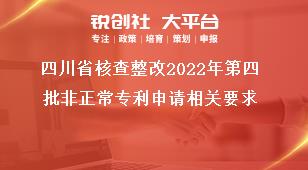 四川省核查整改2022年第四批非正常专利申请相关要求奖补政策