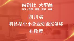 四川省科技型中小企业创业投资相关配套奖补政策