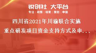 四川省2021年川渝联合实施重点研发项目资金支持方式及申报流程奖补政策