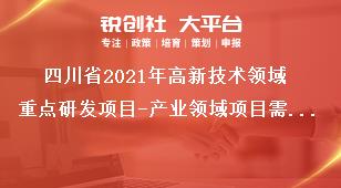 四川省2021年高新技术领域重点研发项目-产业领域项目需求推荐要求奖补政策